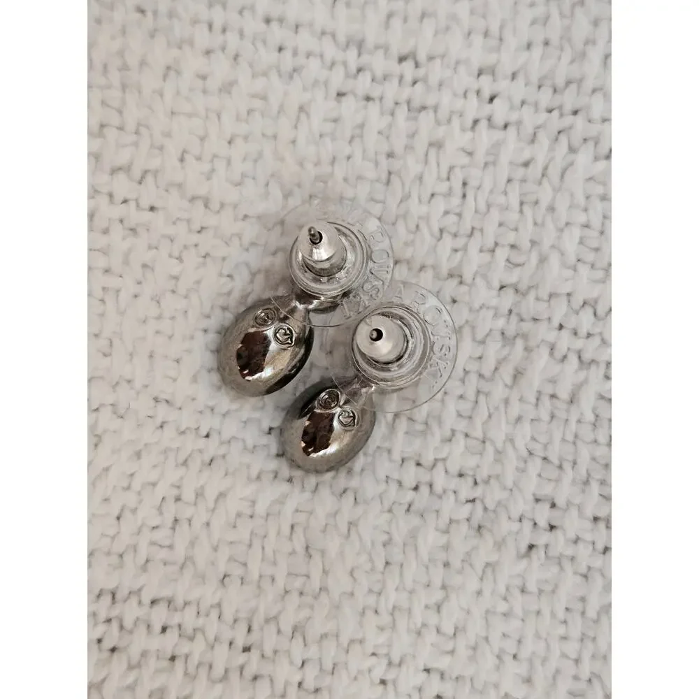 Swarovski Diva Moonlight Black Diamond and Crystal Pierced Earrings NWOT